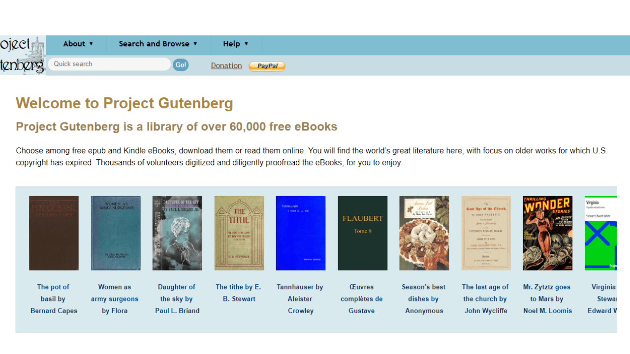 Project Gutenberg: Download Free EBooks - 2024